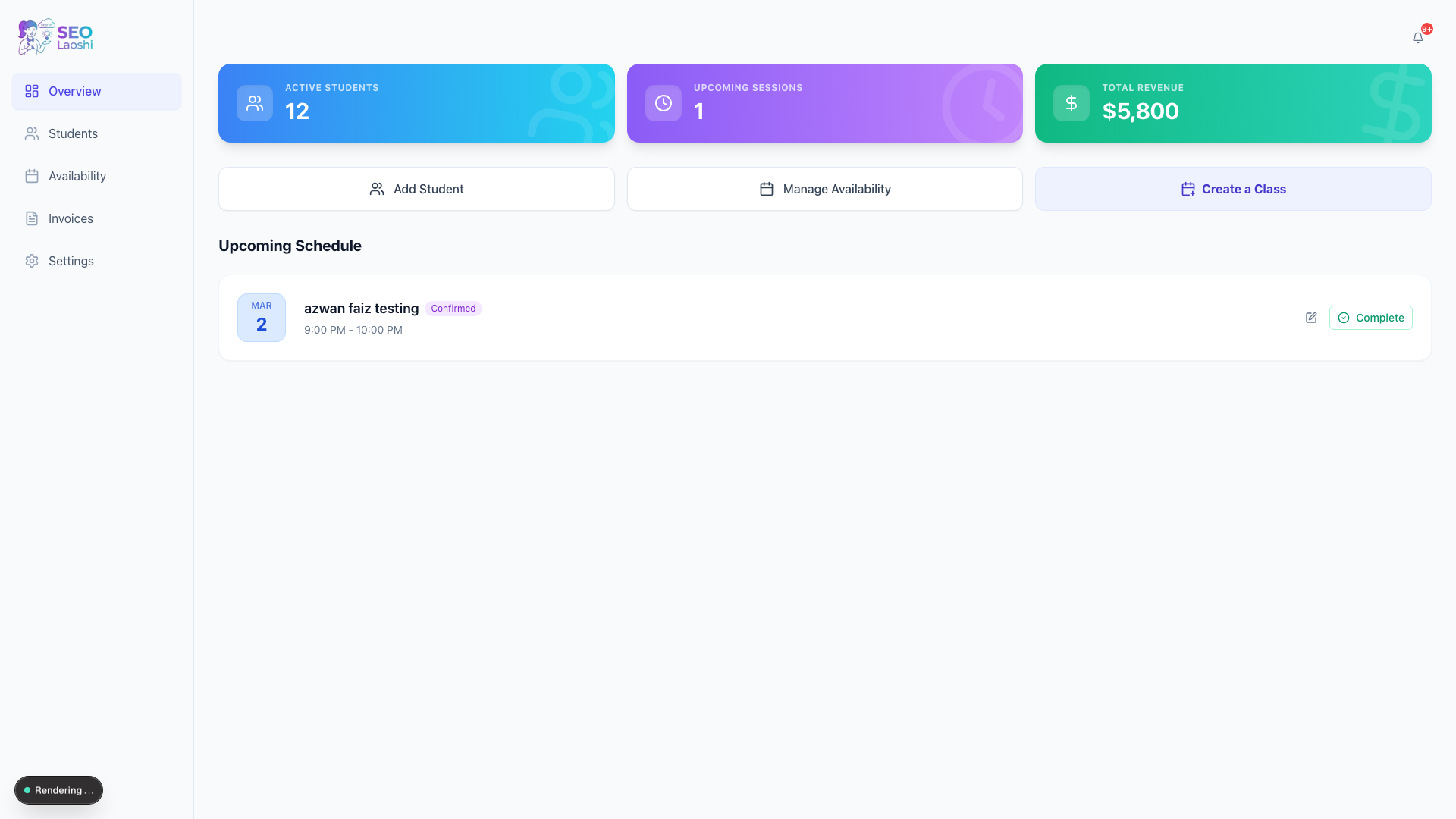 Admin Command Center
